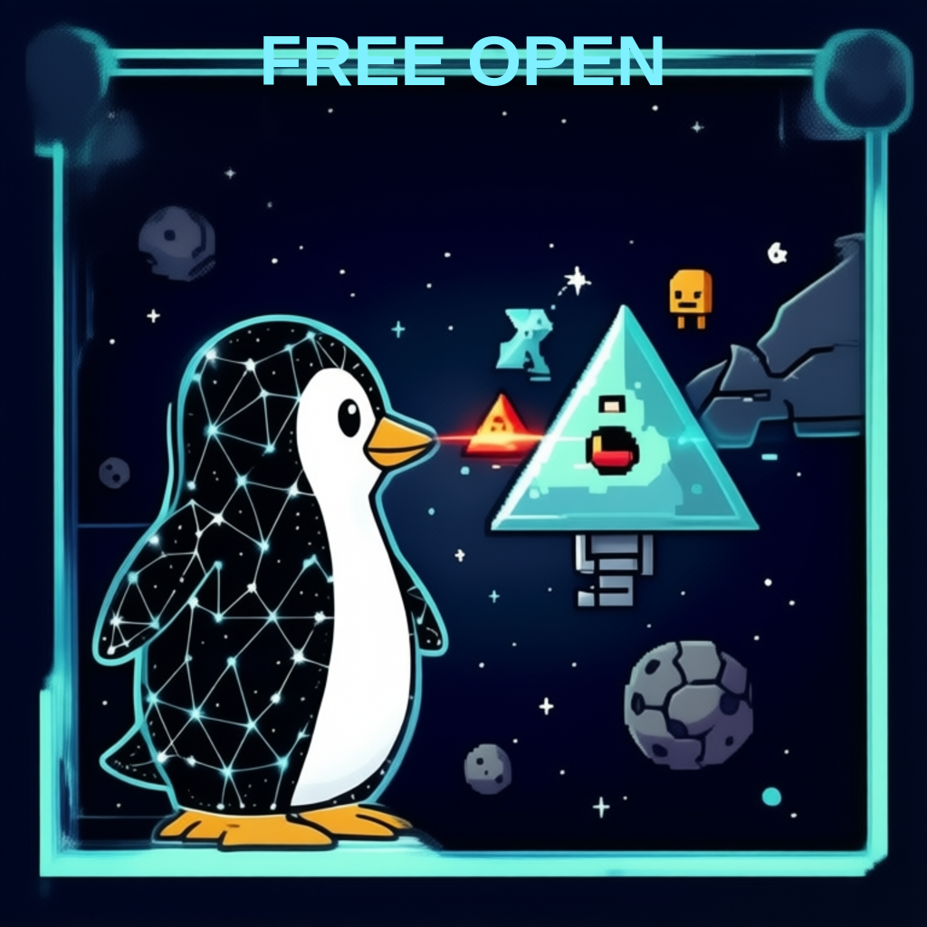 Promotional art for the free Linux release